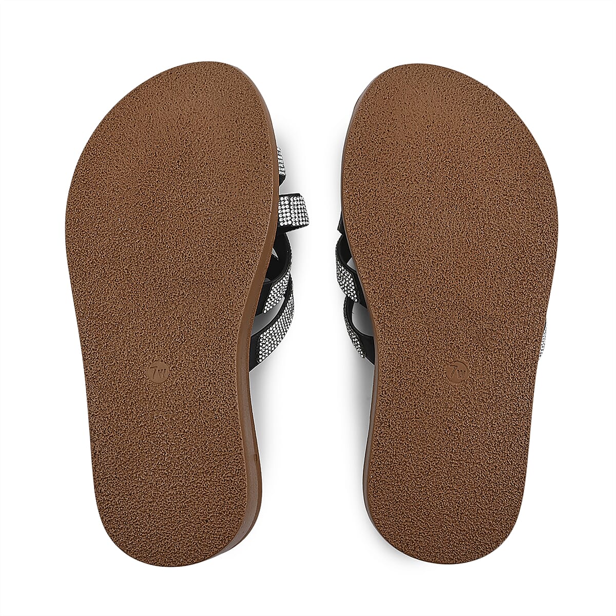 CHEROKEE Tan Rhinestone Cross Strap Sandal - Size 10 image number 5