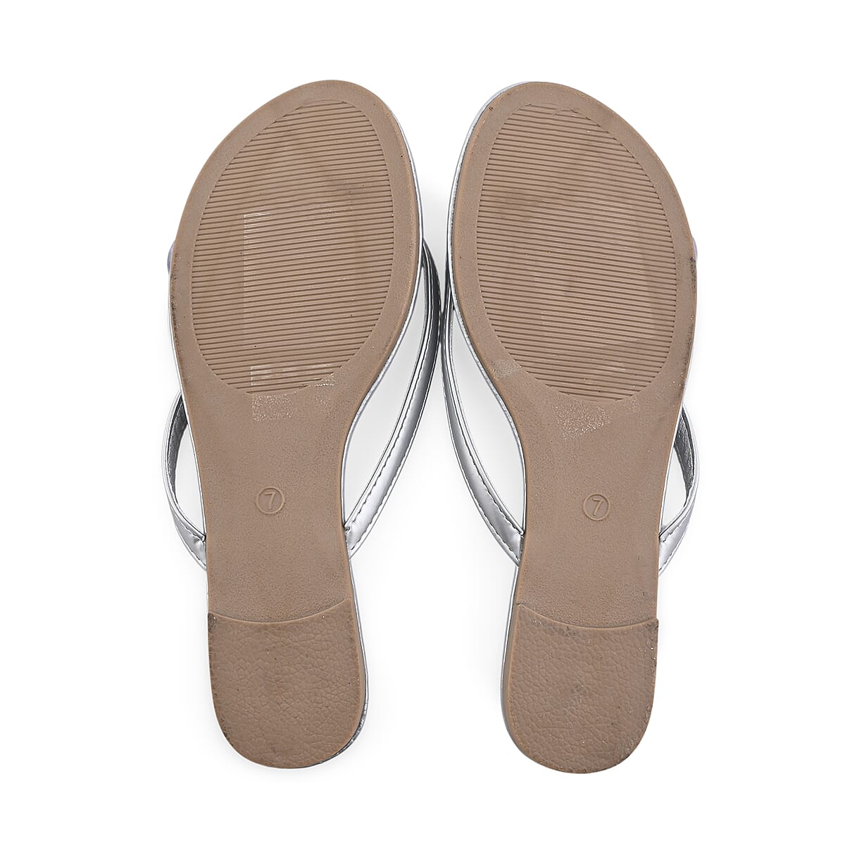 LOVE 83 Silver Orchid Flower PU Sandal - Size 9 image number 4