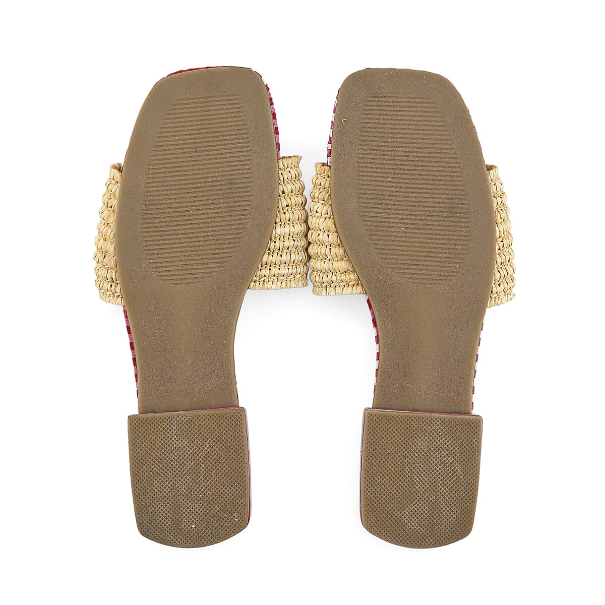 MATERIAL GIRL Tan Checkered Fruit Heel Sandal - Size 10 image number 4