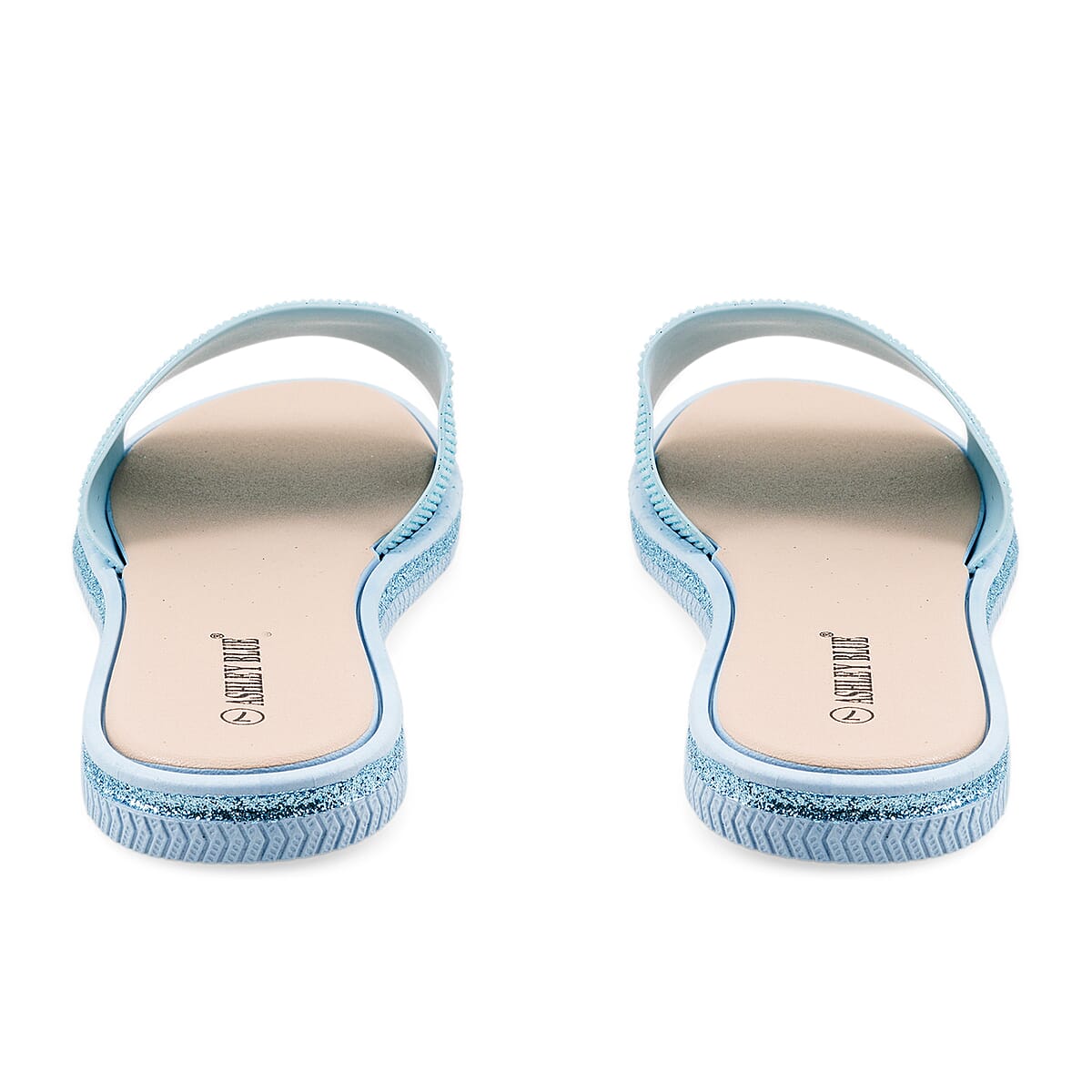 ASHLEY BLUE Blue Rhinestone Slides - Size 7 image number 3
