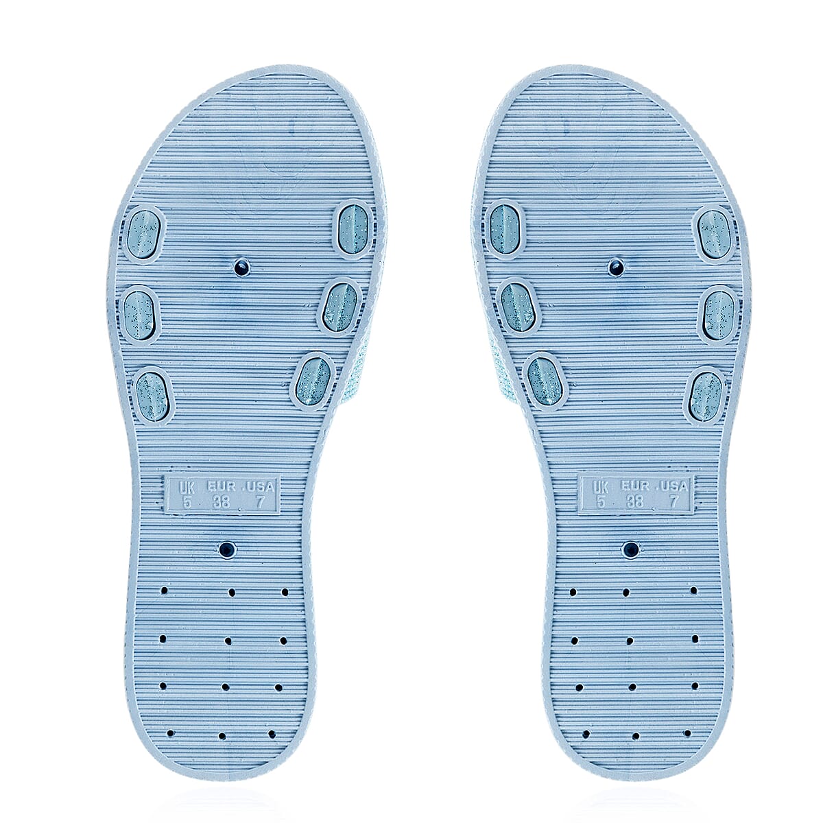 ASHLEY BLUE Blue Rhinestone Slides - Size 10 image number 4