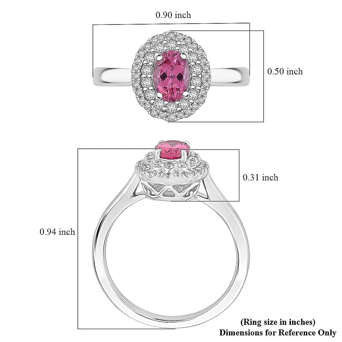 Certified & Appraised Rhapsody AAAA Mahenge Pink Spinel and E-F VS Diamond 1.05 ctw Ring in 950 Platinum (Size 8.5) 5.84 Grams image number 5