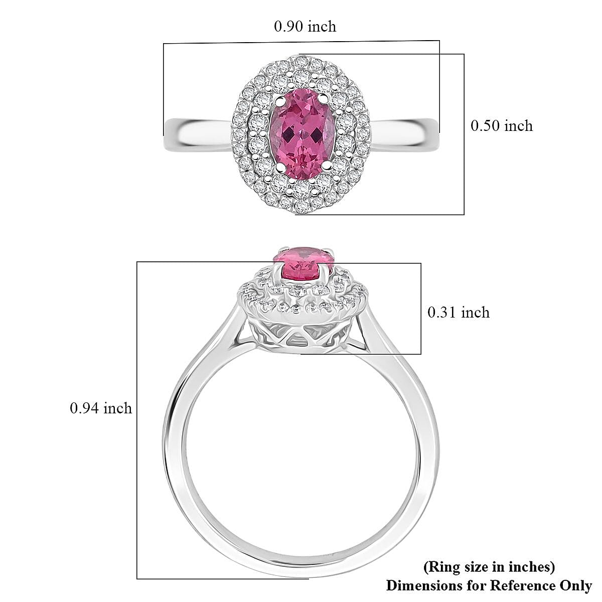 Certified & Appraised Rhapsody AAAA Mahenge Pink Spinel and E-F VS Diamond 1.05 ctw Ring in 950 Platinum (Size 9.0) 5.84 Grams image number 5