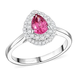 Certified & Appraised Rhapsody AAAA Mahenge Pink Spinel and E-F VS Diamond 1.10 ctw Ring in 950 Platinum (Size 10.0) 6 Grams