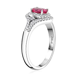 Certified & Appraised Rhapsody AAAA Mahenge Pink Spinel and E-F VS Diamond 1.30 ctw Ring in 950 Platinum (Size 10.0) 6.94 Grams