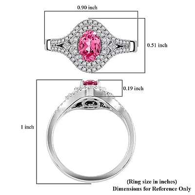 Certified & Appraised Rhapsody AAAA Mahenge Pink Spinel and E-F VS Diamond 1.30 ctw Ring in 950 Platinum (Size 10.0) 6.94 Grams