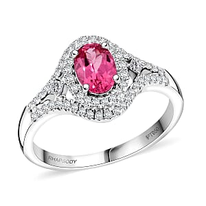 Certified & Appraised Rhapsody AAAA Mahenge Pink Spinel and E-F VS Diamond 1.30 ctw Ring in 950 Platinum (Size 7.0) 6.94 Grams