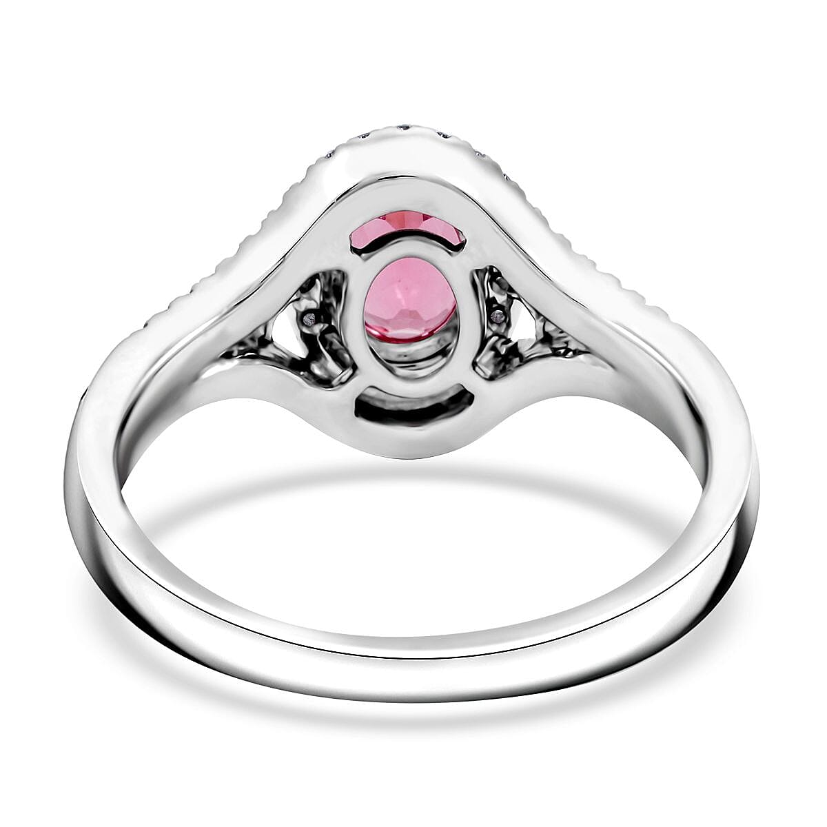 Certified & Appraised Rhapsody AAAA Mahenge Pink Spinel and E-F VS Diamond 1.30 ctw Ring in 950 Platinum (Size 7.0) 6.94 Grams image number 4