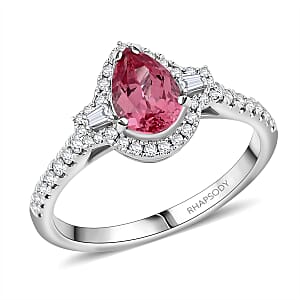 Certified & Appraised Rhapsody AAAA Mahenge Pink Spinel and E-F VS Diamond 1.50 ctw Ring in 950 Platinum (Size 7.0) 5.35 Grams