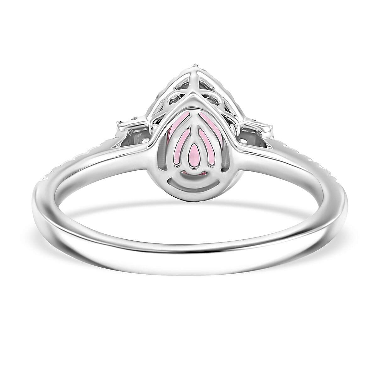 Certified & Appraised Rhapsody AAAA Mahenge Pink Spinel and E-F VS Diamond 1.50 ctw Ring in 950 Platinum (Size 7.0) 5.35 Grams image number 4