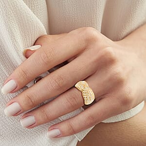 Clarte Fylla Collection Moissanite 0.63 ctw Ring in 14K Yellow Gold Over Sterling Silver (Size 9.0)