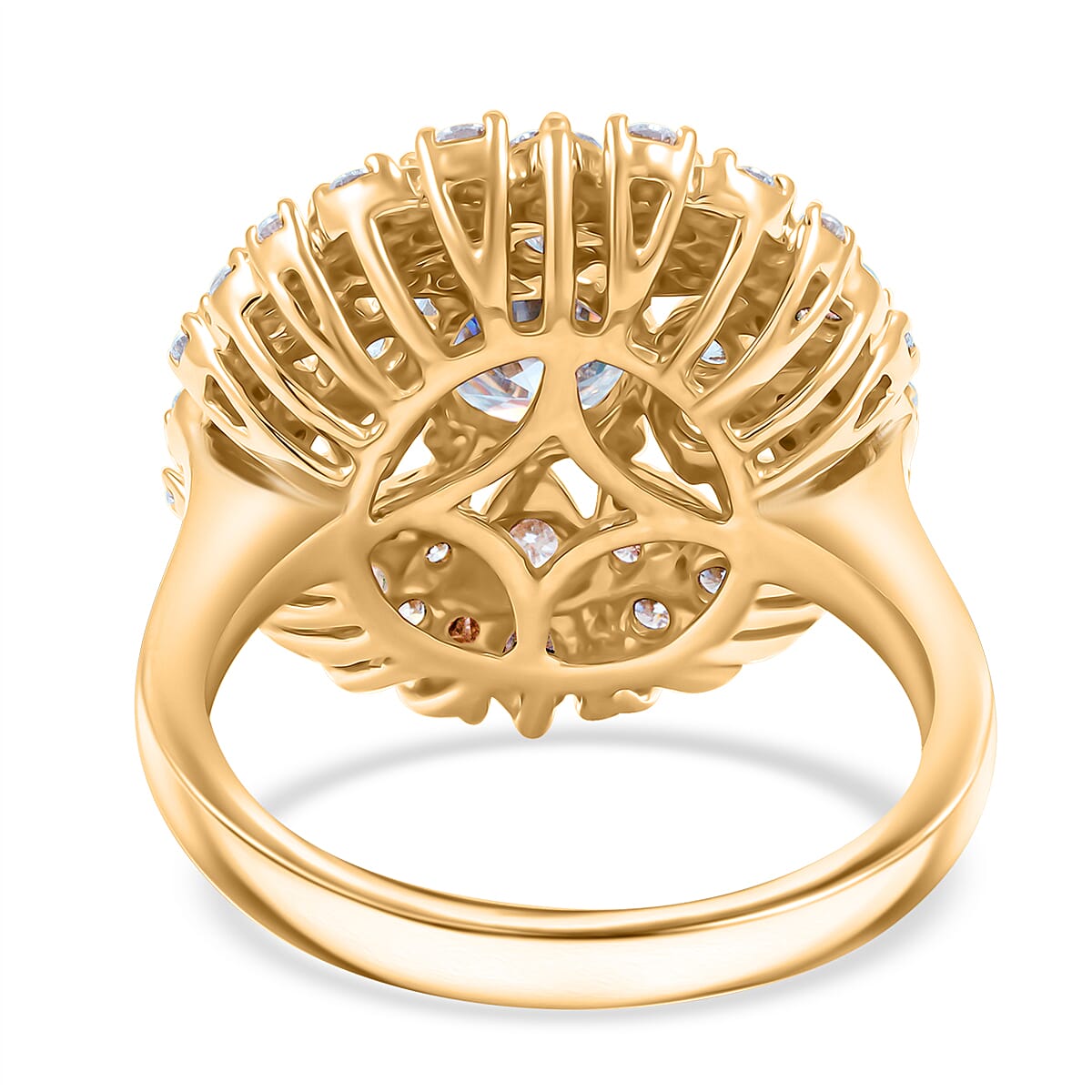 Clarte Corsage Collection Moissanite 2.05 ctw Ring in 14K Yellow Gold Over Sterling Silver (Size 10.0) image number 4