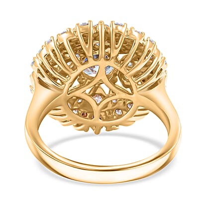 Clarte Moissanite Corsage Collection Ring in 14K YG Over Sterling Silver 2.05 ctw (Size 10.0)