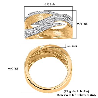 Clarte Moissanite Solis Collection Ring in 14K YG Over Sterling Silver 0.45 ctw (Size 6.0)