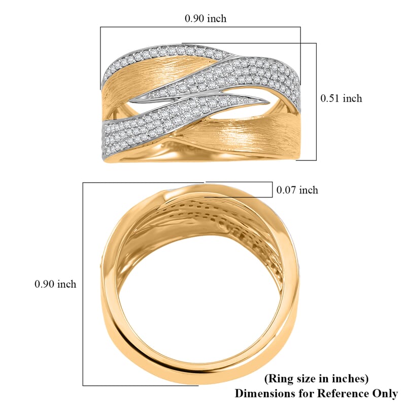 Clarte Moissanite Solis Collection Ring in 14K YG Over Sterling Silver 0.45 ctw (Size 7.0)