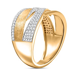 Clarte Solis Collection Moissanite 0.45 ctw Ring in 14K YG Over and Sterling Silver (Size 8.0)