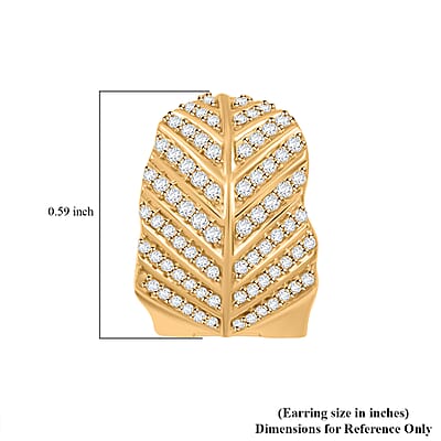Clarte Fylla Collection Moissanite 0.56 ctw Huggies Earrings in 14K Yellow Gold Over Sterling Silver