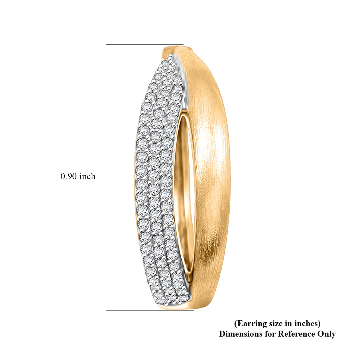 Clarte Solis Collection Moissanite 0.47 ctw Hoop Earrings in 14K Yellow Gold Over Sterling Silver image number 4
