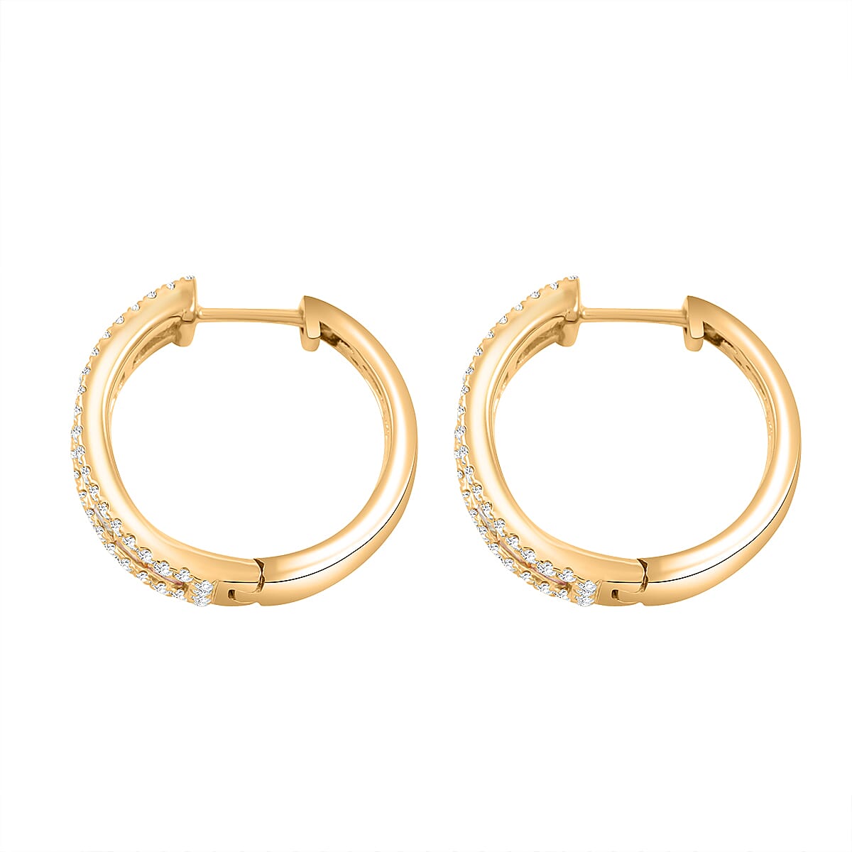 Clarte Prima Collection Multi Sapphire and Moissanite 2.90 ctw Earrings in 14K Yellow Gold Over Sterling Silver image number 3