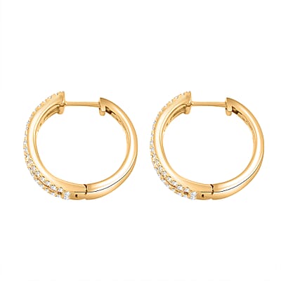 Clarte Prima Collection Multi Sapphire and Moissanite 2.90 ctw Earrings in 14K Yellow Gold Over Sterling Silver