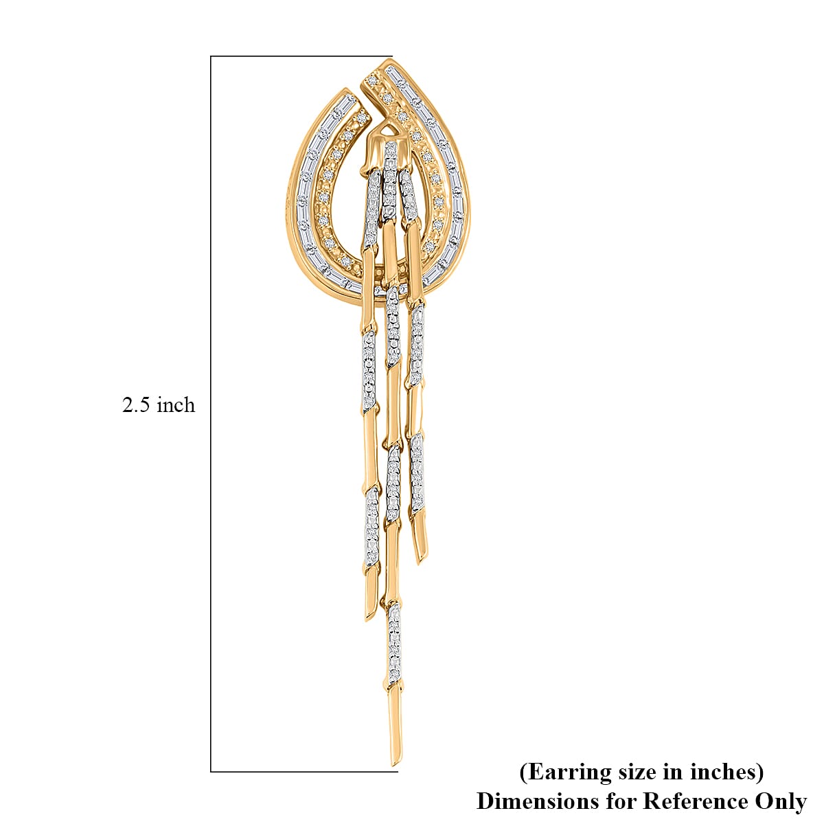 Clarte Prima Collection Moissanite 1.00 ctw Earrings in 14K Yellow Gold Over Sterling Silver image number 4