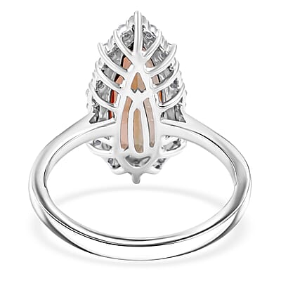 Certified & Appraised Rhapsody AAAA Jenipapo Andalusite and E-F VS Diamond 3.75 ctw Ring in 950 Platinum (Size 10.0)