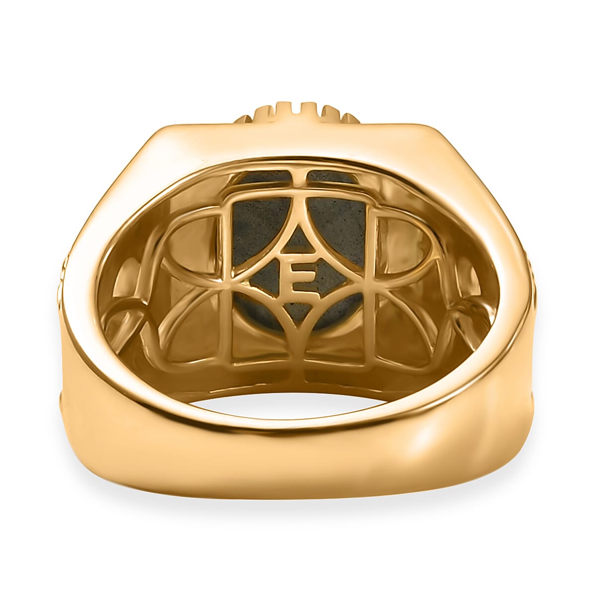 EverTrue AAA Malagasy Labradorite, Rainbow Moonstone Men's Ring in 18K YG Plated 5.40 ctw (Size 11.0) image number 4