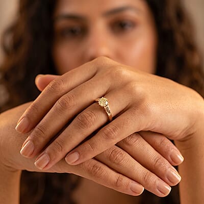 Luxuriant Lab Grown Yellow Diamond (VS) Solitaire Ring in 10K Yellow Gold 1.00 ctw (Size 10.0)
