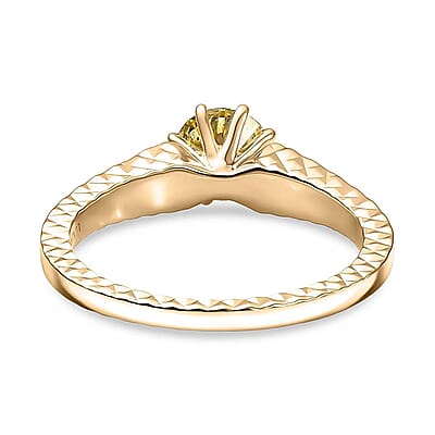 Luxuriant Lab Grown Yellow Diamond (VS) Solitaire Ring in 10K Yellow Gold 1.00 ctw (Size 10.0)
