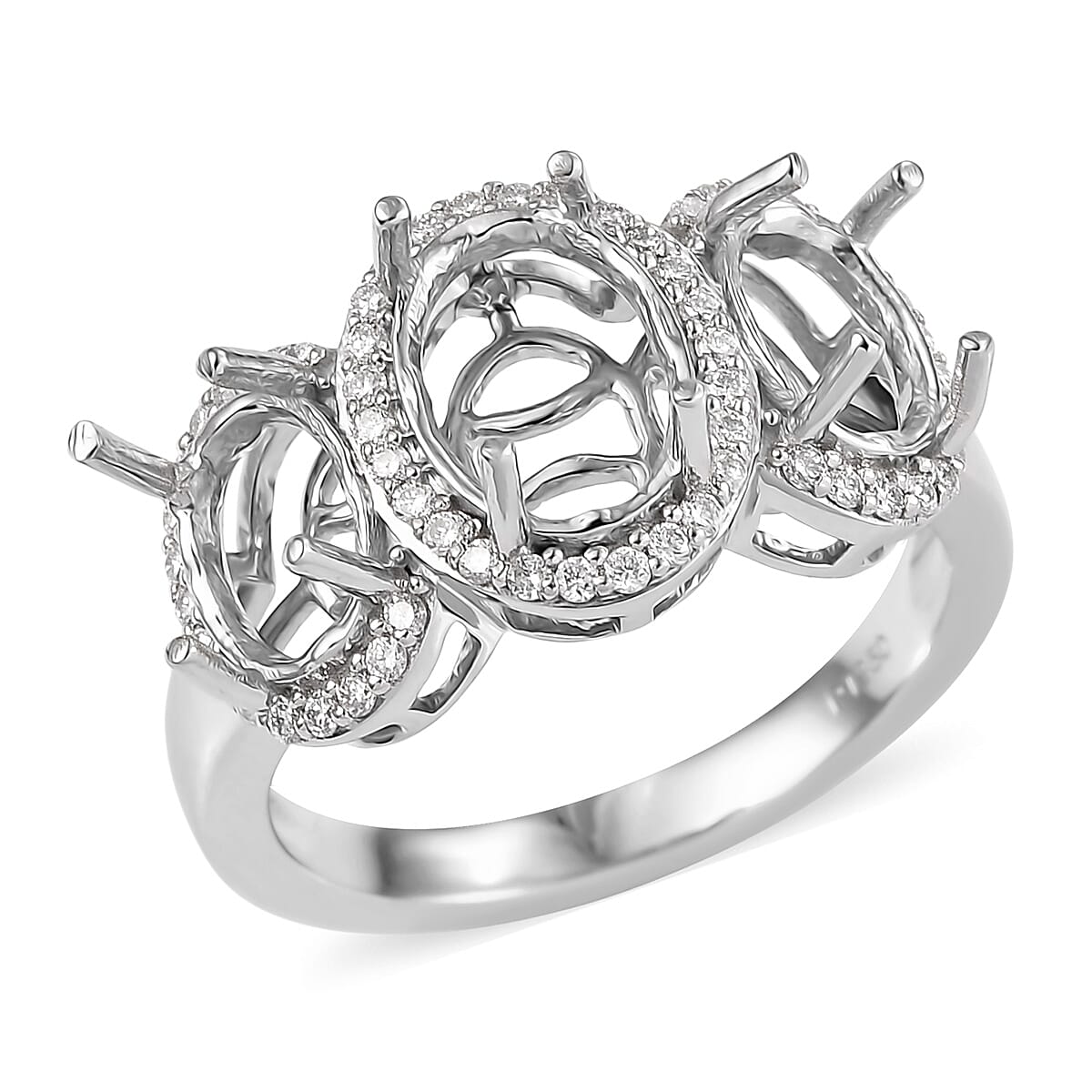 950 Platinum Lab Grown Diamond (SI) Mounting Ring (Size 7) 0.30 ctw