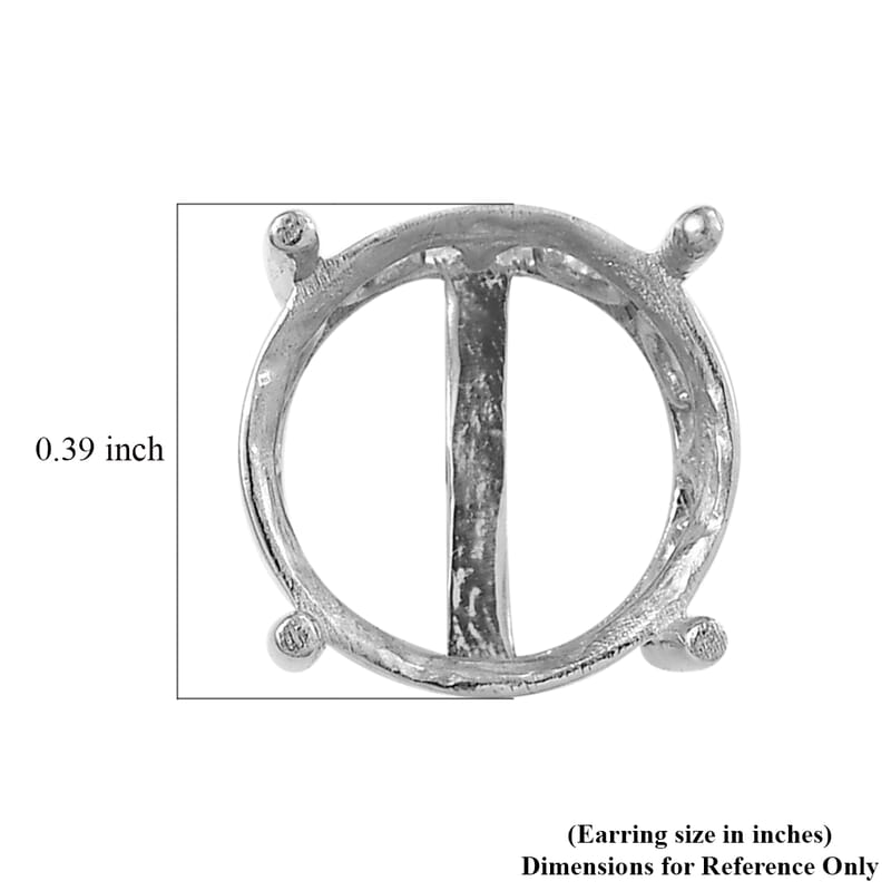 950 Platinum Stud Earrings 5.52 Grams