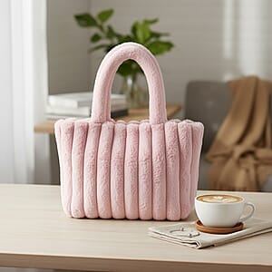 Tamsy Pink Polyester Faux Fur Shoulder Bag 