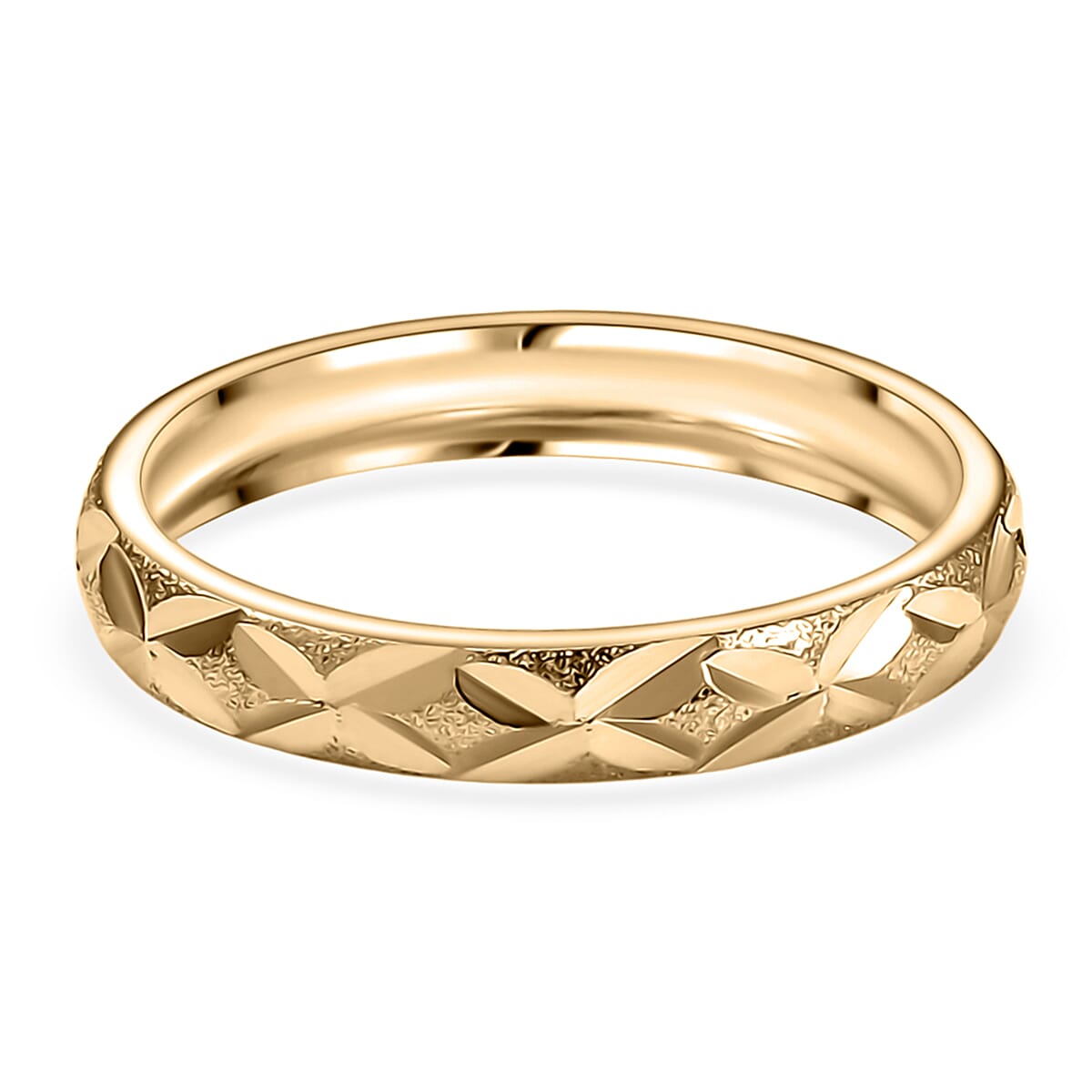 Textured Leaf Band Ring in 10K Yellow Gold (Size 6.0) 2.06 Grams image number 4