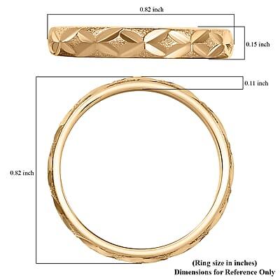 Textured Leaf Band Ring in 10K Yellow Gold (Size 8.0) 2.06 Grams