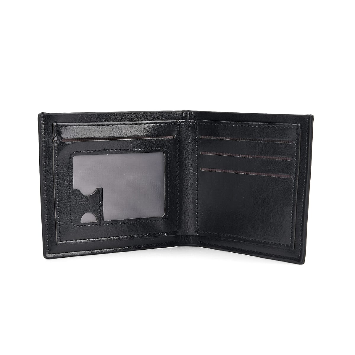 Livmore Black Faux Leather RFID-blocking Purse with RFID Card, Pen and Multipurpose Knife image number 6