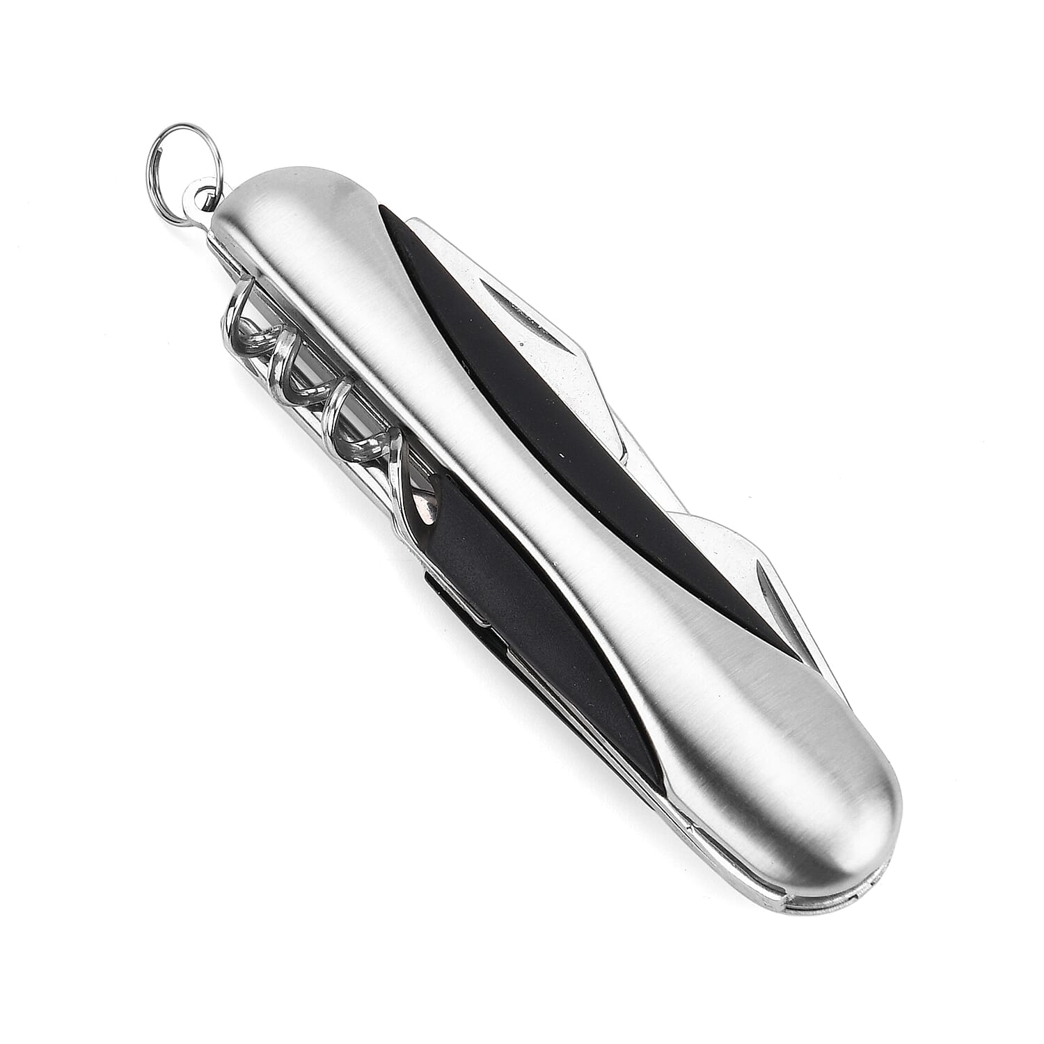 Livmore Black Faux Leather Purse with RFID Card, Pen and Multipurpose Knife Set