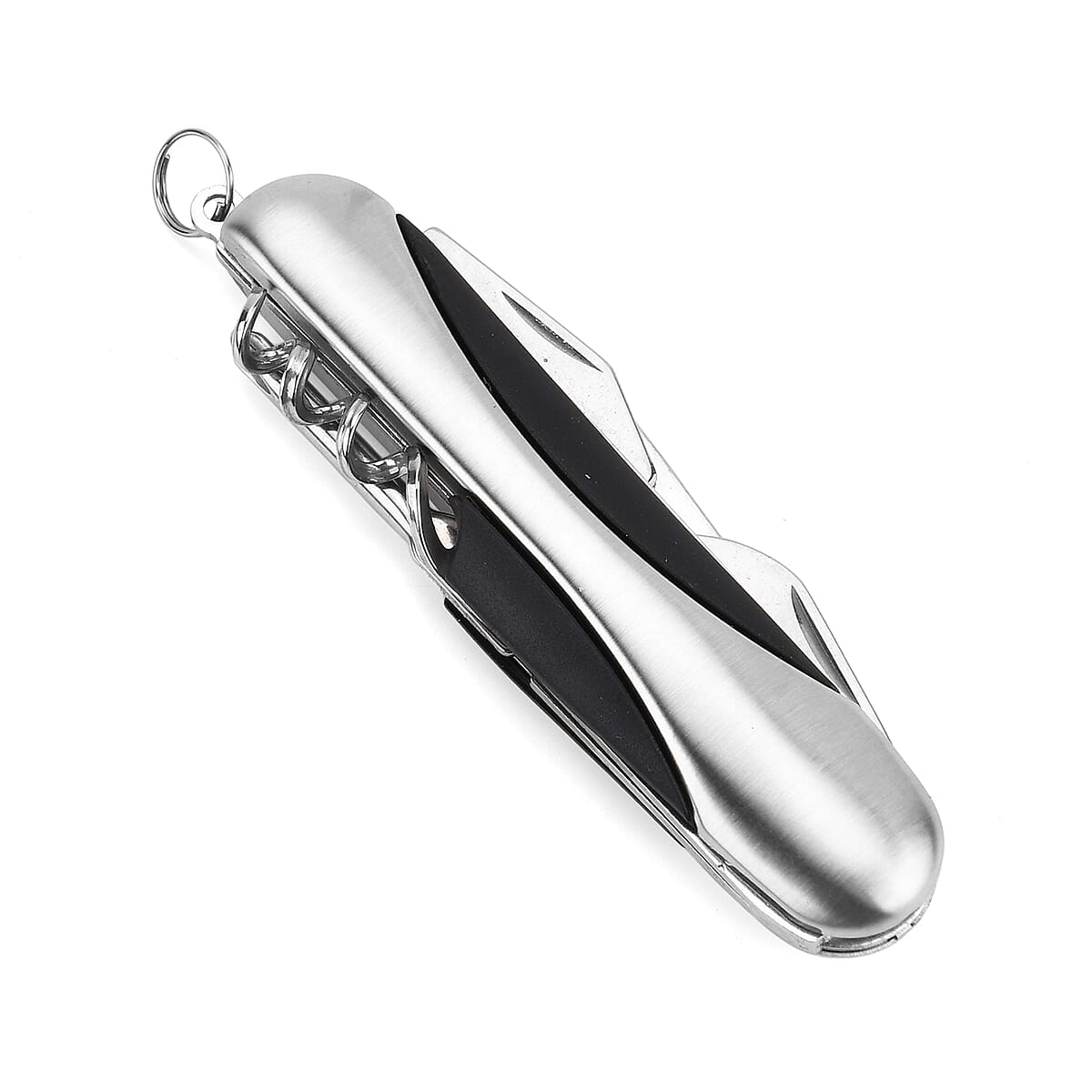 Livmore Black Faux Leather RFID-blocking Purse with RFID Card, Pen and Multipurpose Knife image number 8