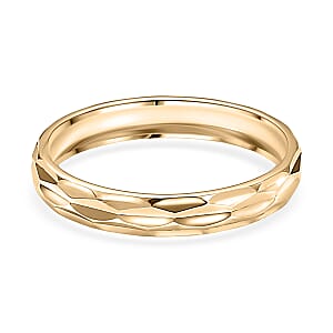 Hammered Texture Band Ring in 10K Yellow Gold (Size 7.0) 1.75 Grams