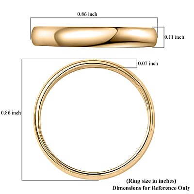 Band Ring in 10K Yellow Gold 1.80 Grams (Size 11.0)