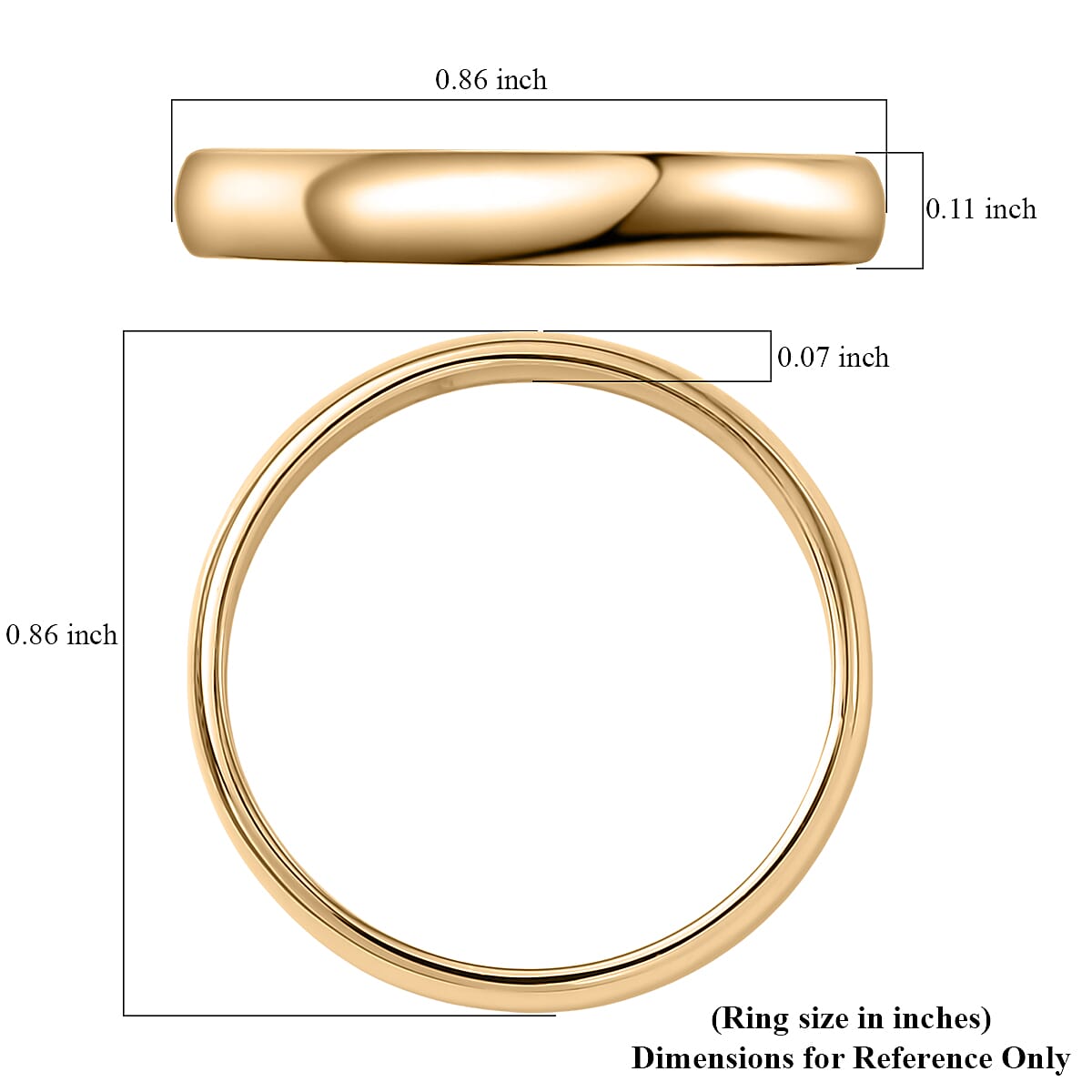 Band Ring in 10K Yellow Gold (Size 7.0) 1.80 Grams image number 4