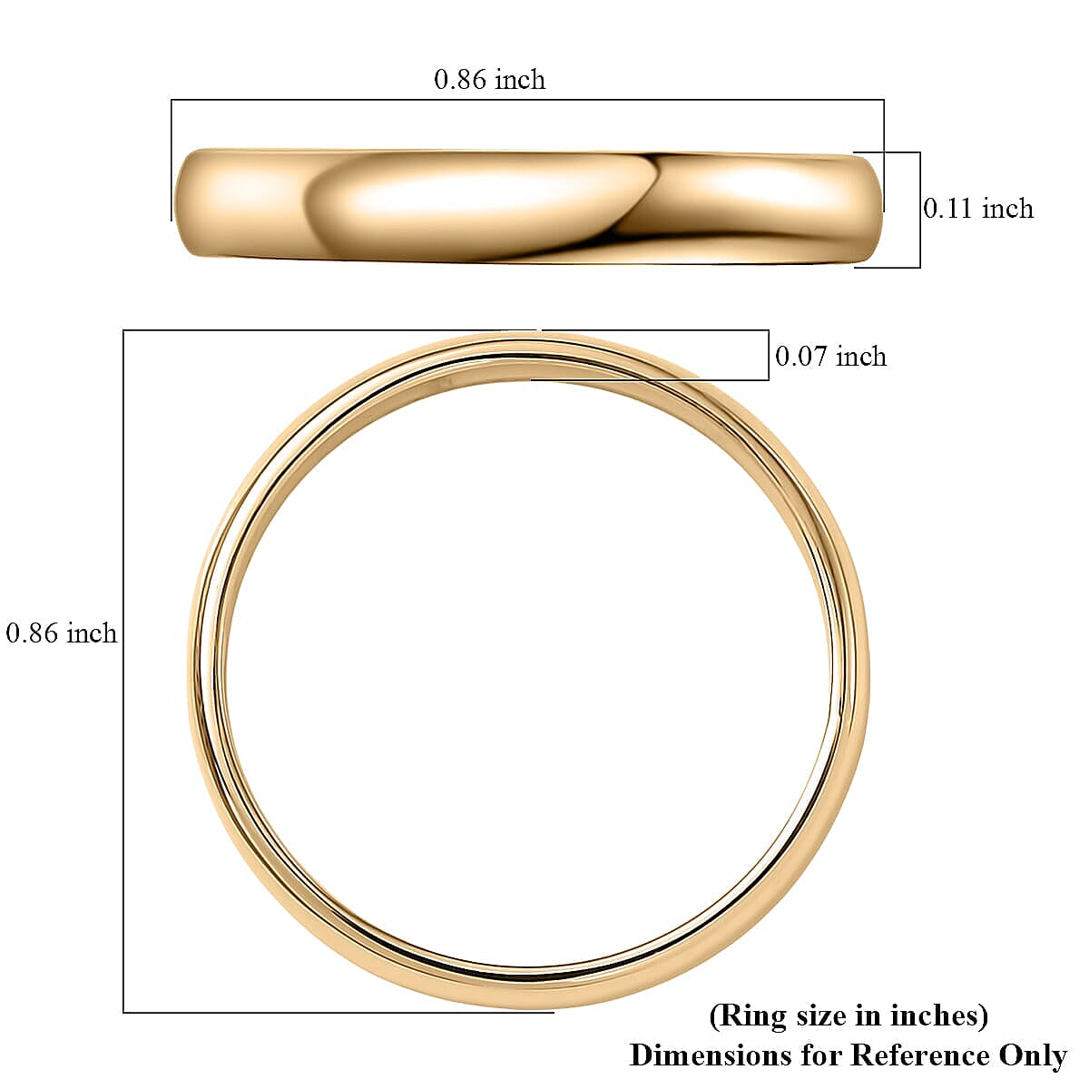 Band Ring in 10K Yellow Gold 1.80 Grams (Size 8.5) image number 4