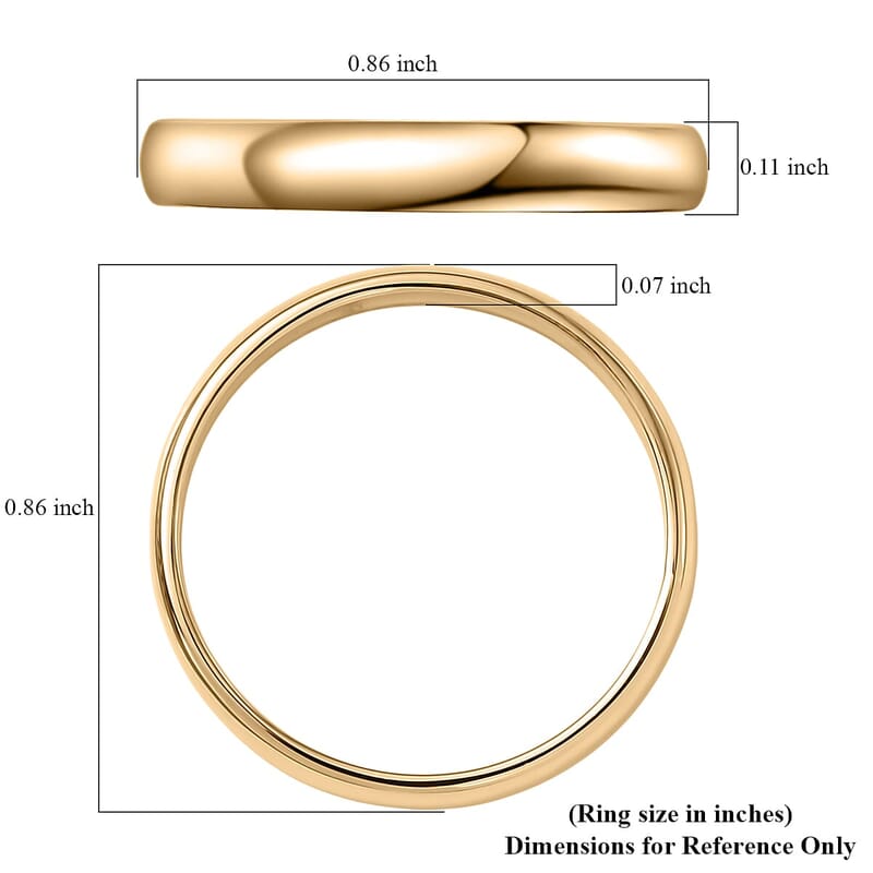 Band Ring in 10K Yellow Gold 1.80 Grams (Size 8.5)