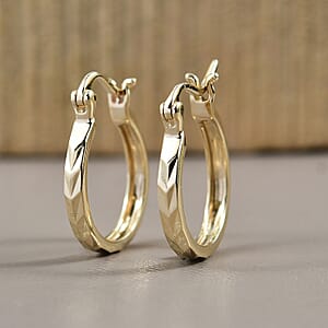 Doorbuster Luxoro 10K Yellow Gold Hoop Earrings (2.10 g)