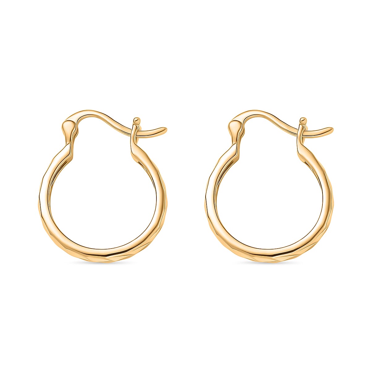 Luxoro Hoop Earrings in 10K Yellow Gold 2.10 Grams image number 3