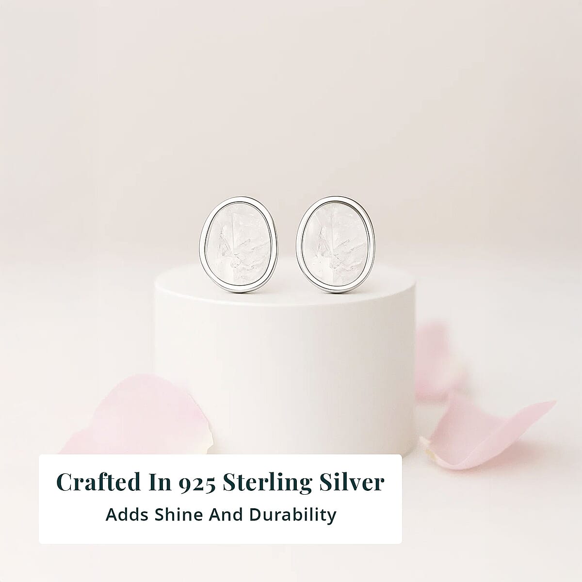 Lab Grown Polki Diamond 0.50 ctw Stud Earrings in Sterling Silver image number 2