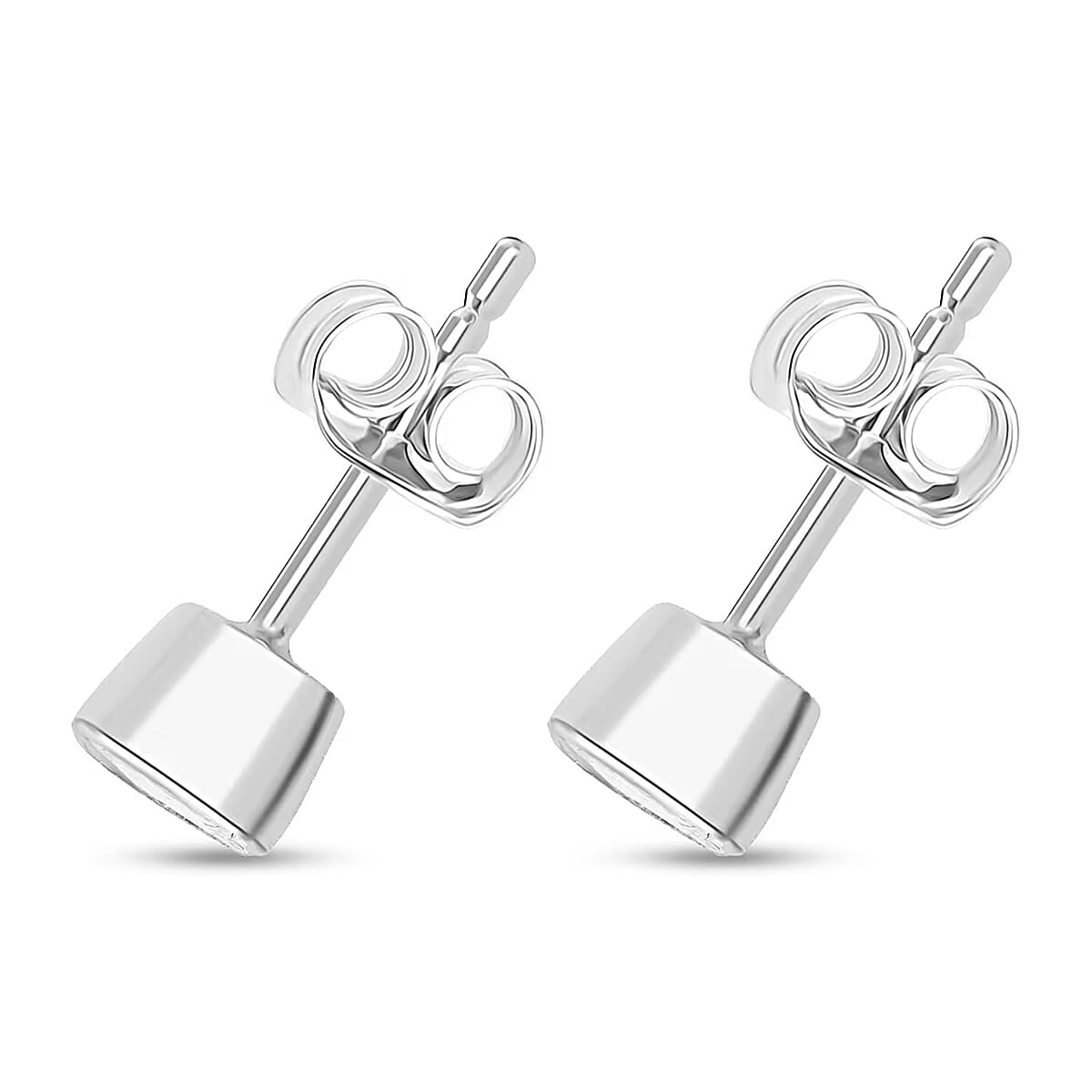 Lab Grown Polki Diamond 0.50 ctw Stud Earrings in Sterling Silver image number 7