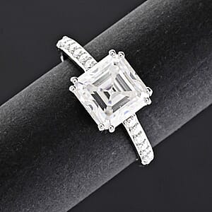 Princess Cut Moissanite 2.70 ctw Ring in Sterling Silver (Size 8.0)