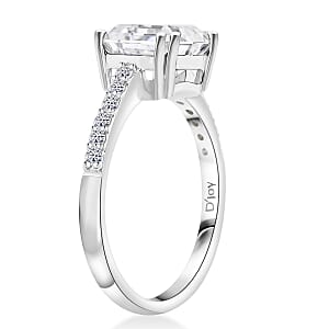 Princess Cut Moissanite 2.70 ctw Ring in Sterling Silver (Size 8.0)
