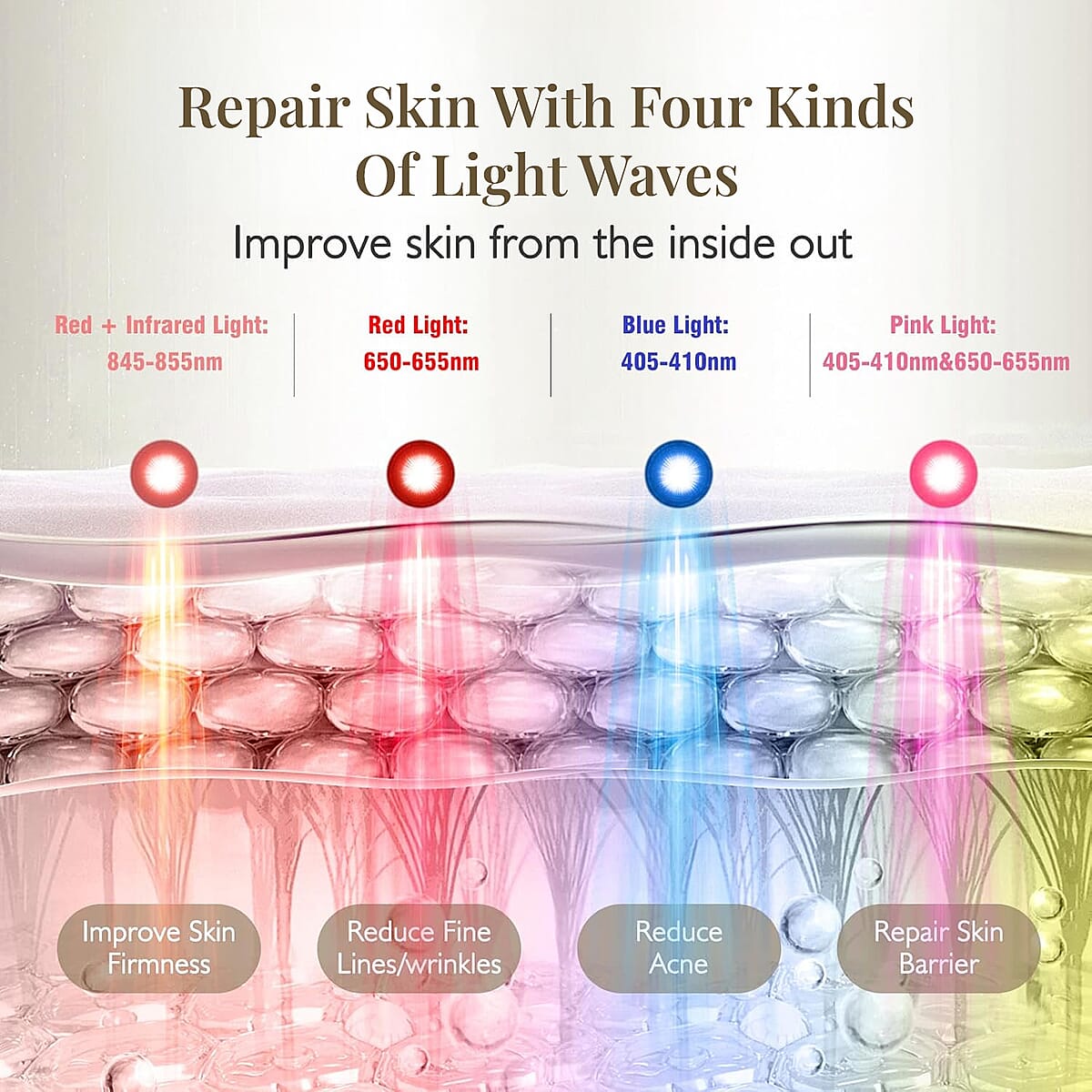 Prospera Penguin 4 LED Light Platinum Therapy Face Mask (90 Day Warranty) FDA Cleared image number 4