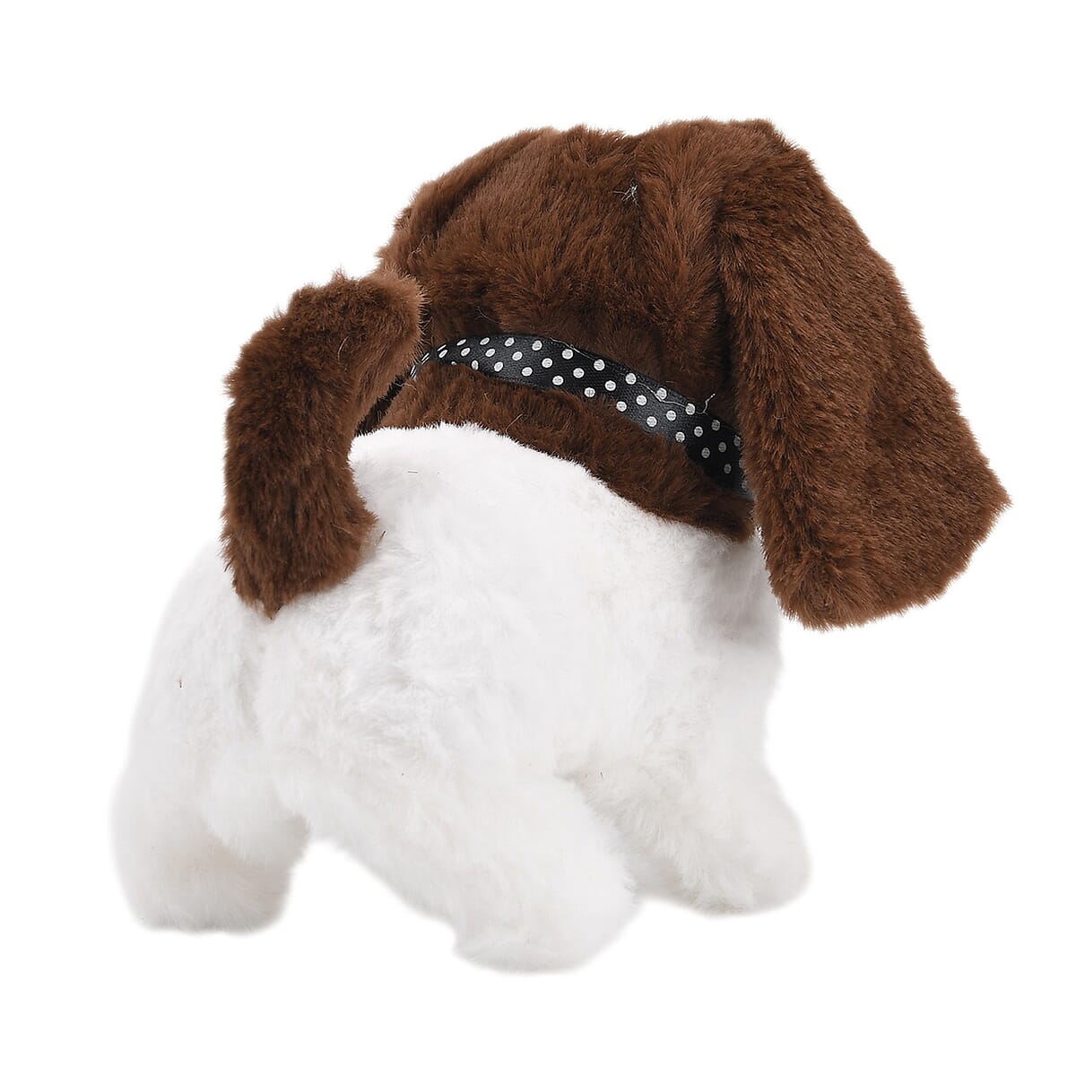  Livmore Set of 2 Pcs Coffee Electric Walking Plush Dog Toy (2xAA Battery Not Included) image number 3